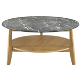 Bradley Round SmartTop Cocktail Coffee Table Grey Natural