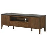 Bradley 63-Inch 2-Door TV Stand in Smokey Grey and Brown
