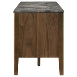 Bradley 63-Inch 2-Door TV Stand in Smokey Grey and Brown