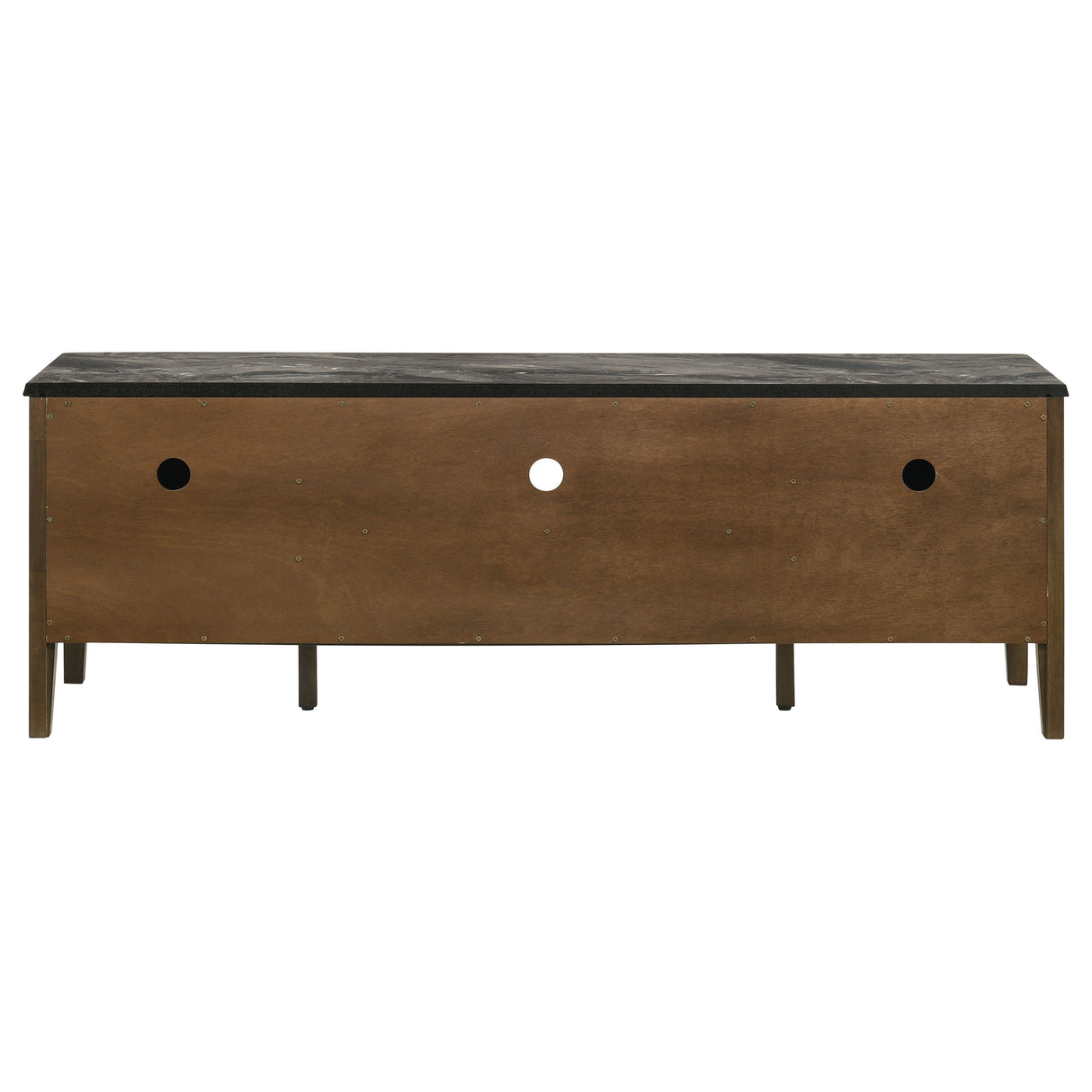 Bradley 63-Inch 2-Door TV Stand in Smokey Grey and Brown