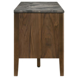 Bradley 63-Inch 2-Door TV Stand in Smokey Grey and Brown