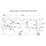 Bradley 63-Inch 2-Door TV Stand in Smokey Grey and Brown