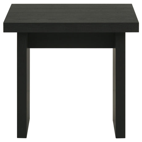 Decker Square Black End Table