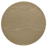 Hamlyn Round Fluted Occasional Side Table Natural Oak