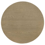 Hamlyn Round Fluted Cocktail Coffee Table in Natural Oak