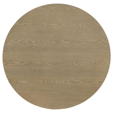Hamlyn Round Fluted Cocktail Coffee Table in Natural Oak