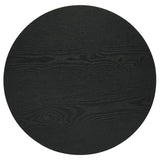 Hamlyn Round Fluted Occasional Side End Table Black