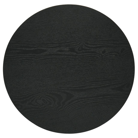 Hamlyn Round Fluted Occasional Side End Table Black