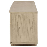 Kailani 79-Inch 4-Door Cane TV Stand, Beige Oak