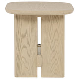 Kailani 2-Piece Coastal Coffee and End Table Set, Beige Oak