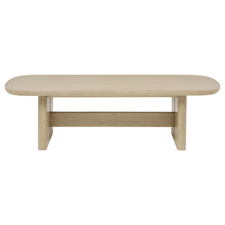 Kailani Coastal Rectangular Cocktail Coffee Table, Beige Oak