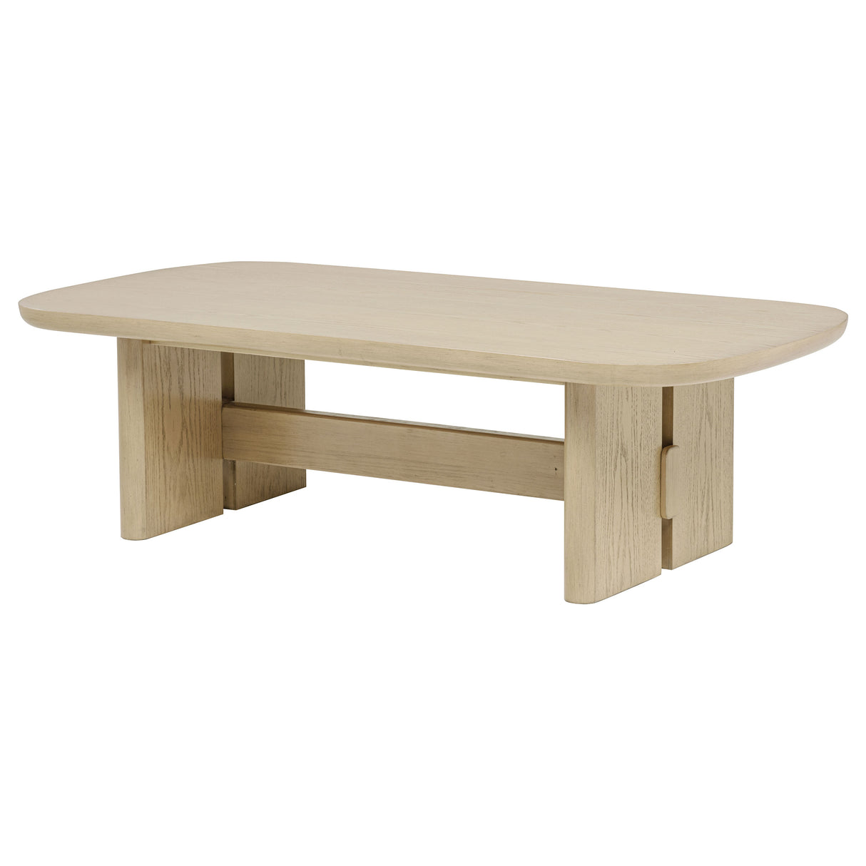 Kailani Coastal Rectangular Cocktail Coffee Table, Beige Oak