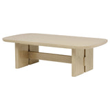 Kailani Coastal Rectangular Cocktail Coffee Table, Beige Oak