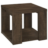 Dark Rustic Mango End Table with True Square Edge