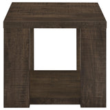 Dark Rustic Mango End Table with True Square Edge