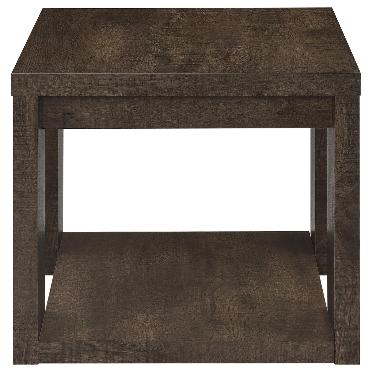 Dark Rustic Mango End Table with True Square Edge
