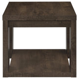Dark Rustic Mango End Table with True Square Edge