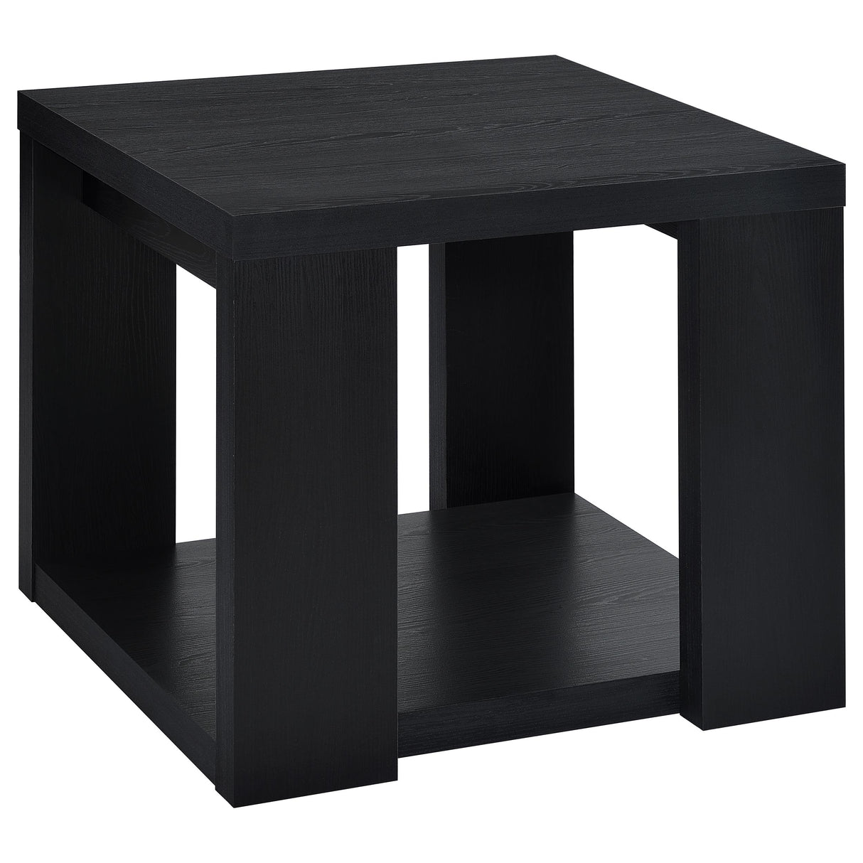 Black End Table with True Square Top