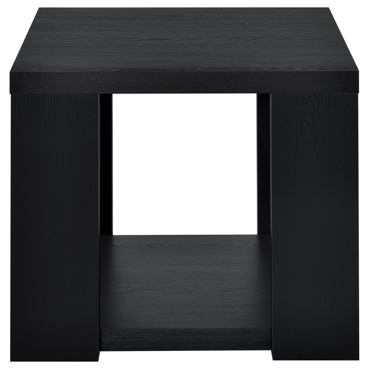 Black End Table with True Square Top