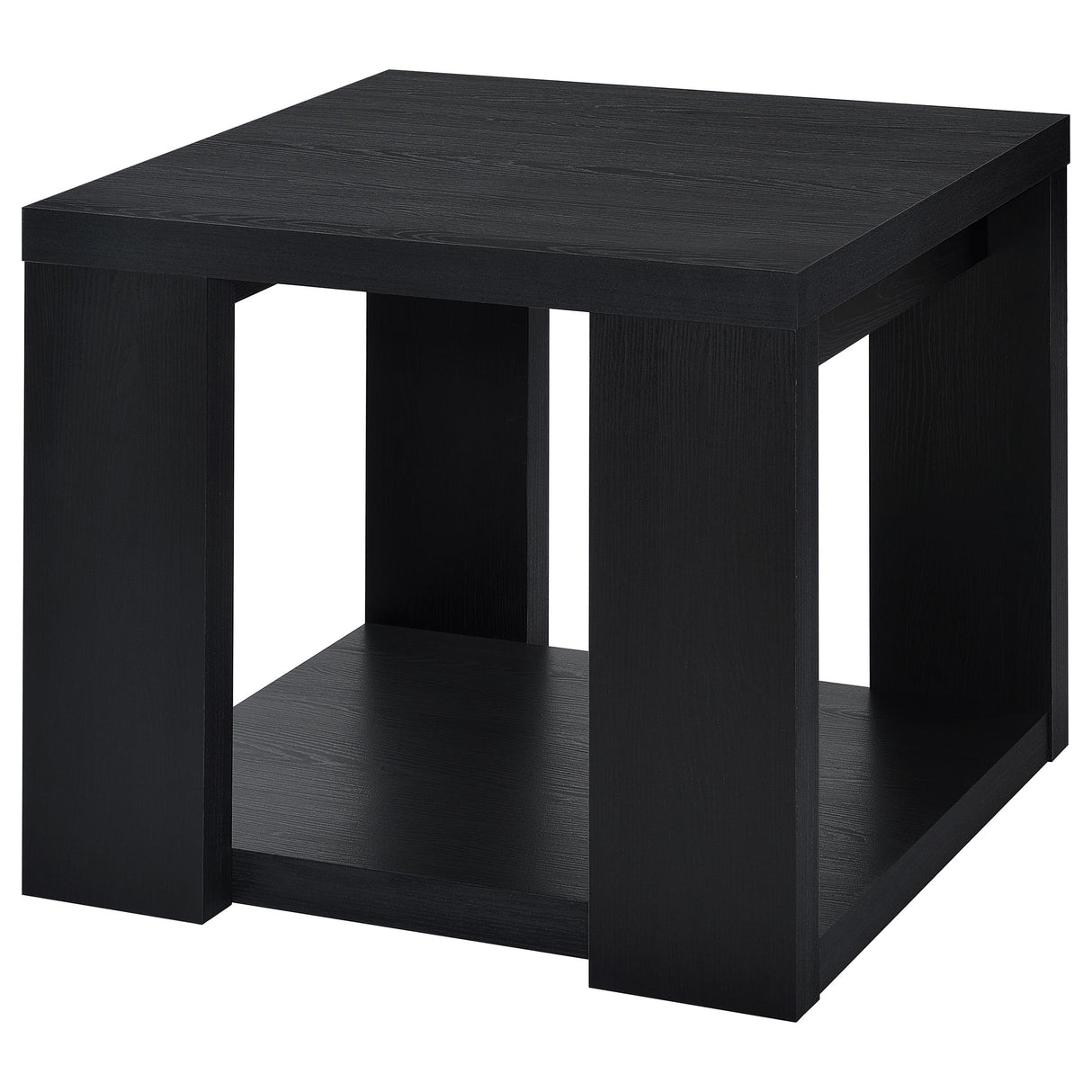 Black End Table with True Square Top
