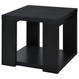Black End Table with True Square Top