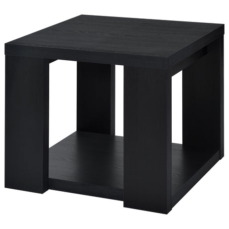 Black End Table with True Square Top