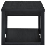 Black End Table with True Square Top