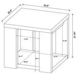 Black End Table with True Square Top