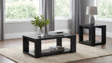 Black End Table with True Square Top