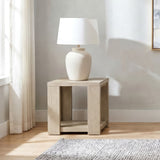 Latte Melamine End Table with Honeycomb Board Top