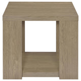 Latte Melamine End Table with Honeycomb Board Top
