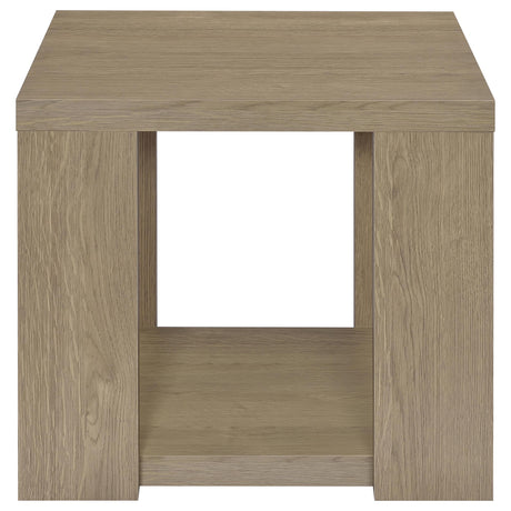 Latte Melamine End Table with Honeycomb Board Top