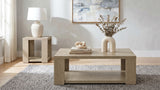 Latte Melamine End Table with Honeycomb Board Top