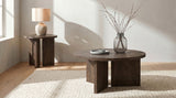 Dark Rustic Mango End Table with True Square Edge