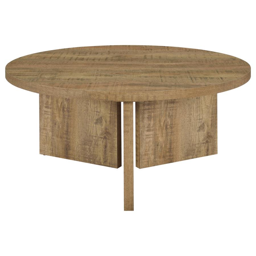 Aragon Round Panel Base Coffee - Mango