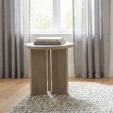Latte Melamine End Table with True Square Top