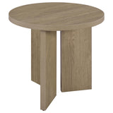 Latte Melamine End Table with True Square Top