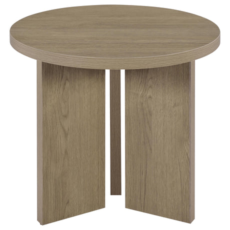 Latte Melamine End Table with True Square Top