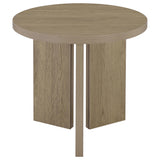 Latte Melamine End Table with True Square Top