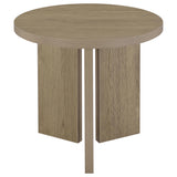 Latte Melamine End Table with True Square Top