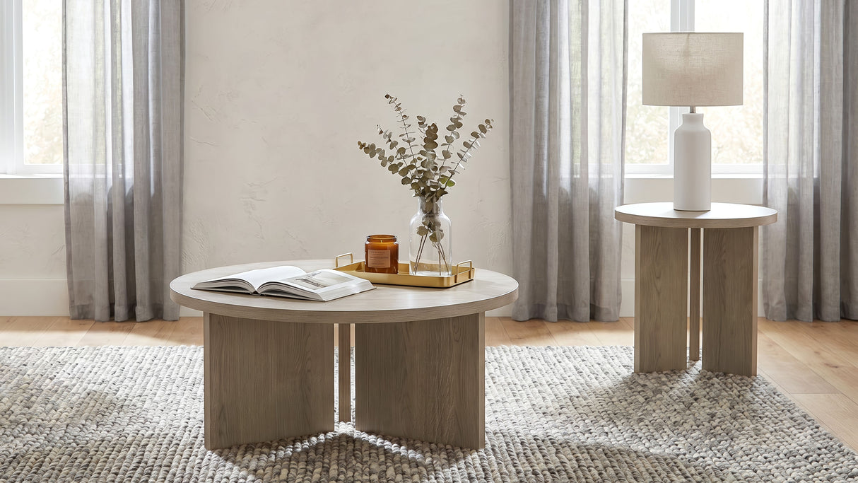 Latte Melamine End Table with True Square Top