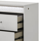 Glam - 2 Drawer Nightstand & LED Lighting - White