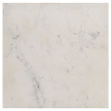 Tobin Square Marble Top End Table, White and Black