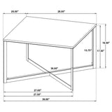 Tobin Square Marble Top Coffee Table, White and Black