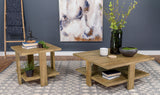 Dawn Square Engineered Wood End Table in Mango Brown