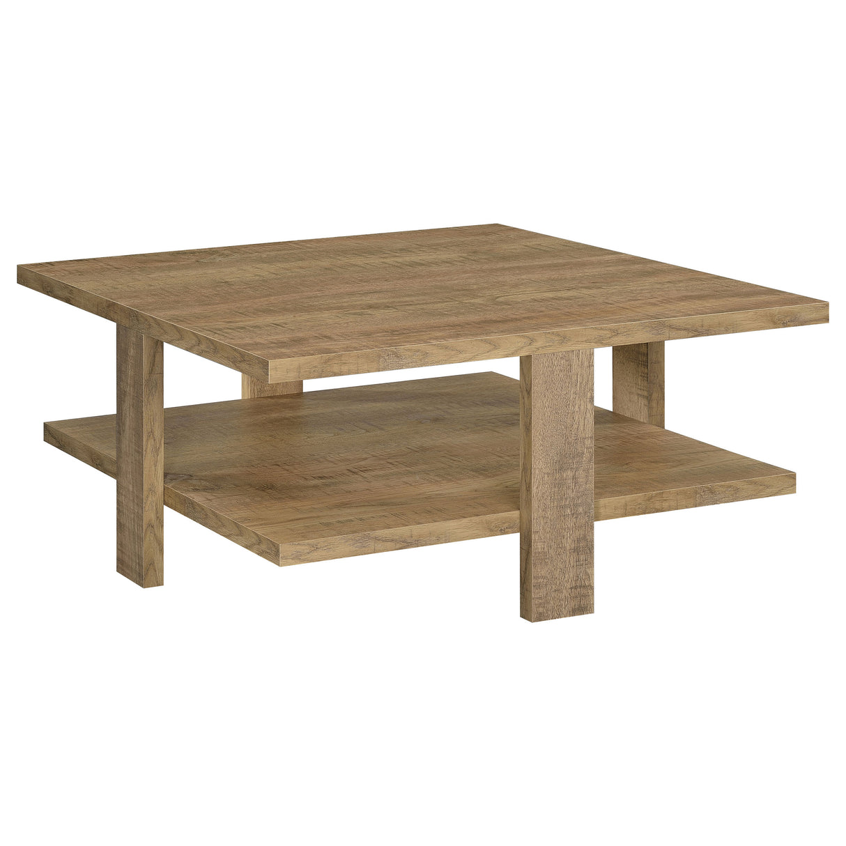 Dawn Square Engineered Wood Coffee Table, Mango Brown