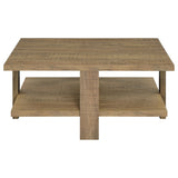 Dawn Square Engineered Wood Coffee Table, Mango Brown