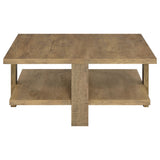 Dawn Square Engineered Wood Coffee Table, Mango Brown