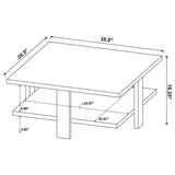 Dawn Square Engineered Wood Coffee Table, Mango Brown