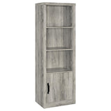 Burke 4-Shelf Media Tower in Grey Driftwood